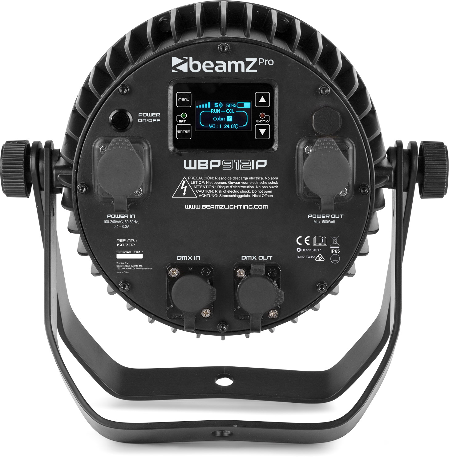 beamZ Pro WBP912IP Spot, Aluminium IP65 Akku LED Par 6-in-1 LEDs 